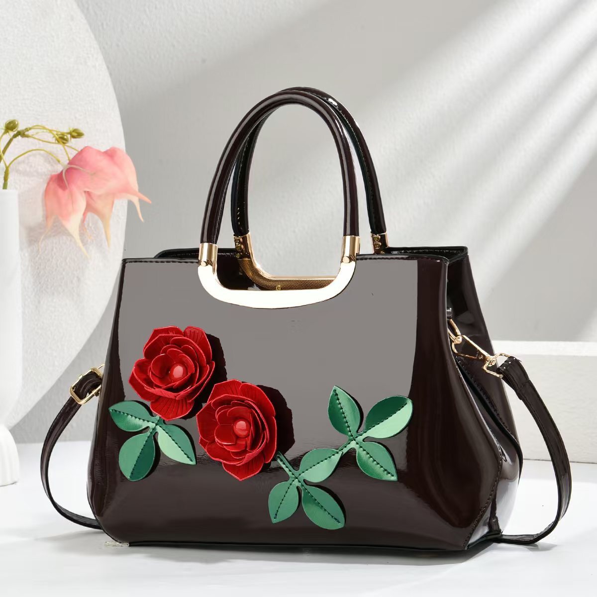 New Fashion Gradient Color Handbag Mature Shoulder Cross Bag Designer trend trend Bag Fashion Leather Gloss Women s Shoulder Bag