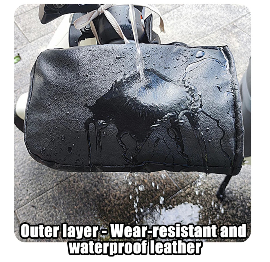 Waterproof Motorcycle Handlebar Muffs - Winter Warm Gloves Bicycle Hand Covers All-Weather Hand Warmers S25118
