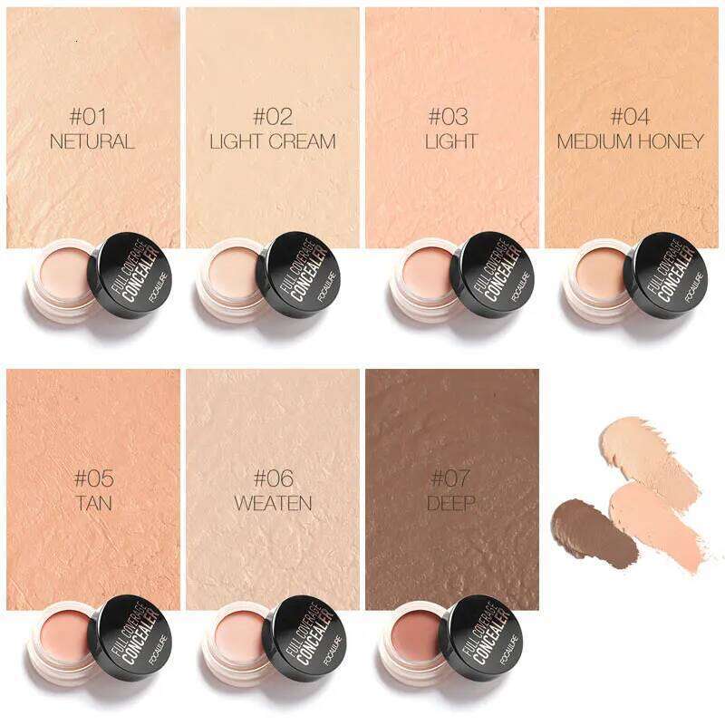 FOCALLURE Makeup Concelaer Full Coverage Waterproof Concealer Cream Oil-control Face Base Foundation Moisturizing Cosmetics X250705
