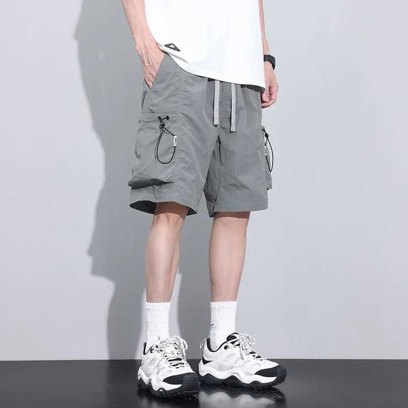 2024 New Summer Thin Cargo Men Loose Shorts Pocket Baggy Shorts Male Trendy Streetwear Hip Hop Korean Popular Y2k Clothing W250705