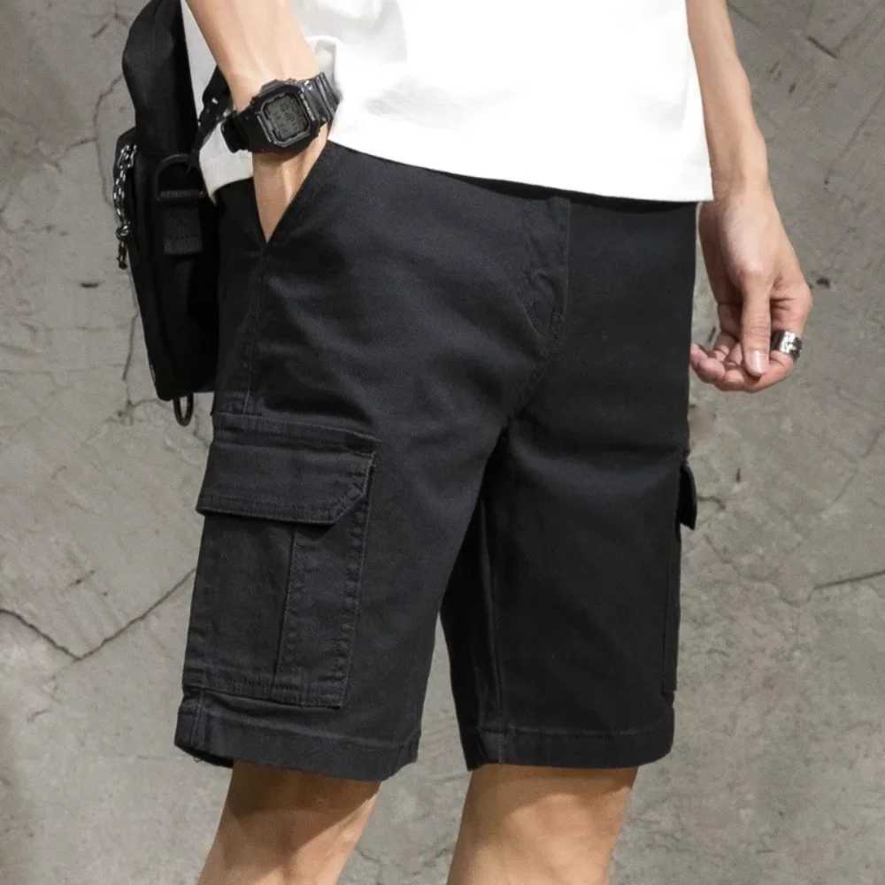 White Cargo Shorts Men Casual Shorts Summer Multi Pockets Joggers Shorts Mens Casual Sports Beach Pants W250705
