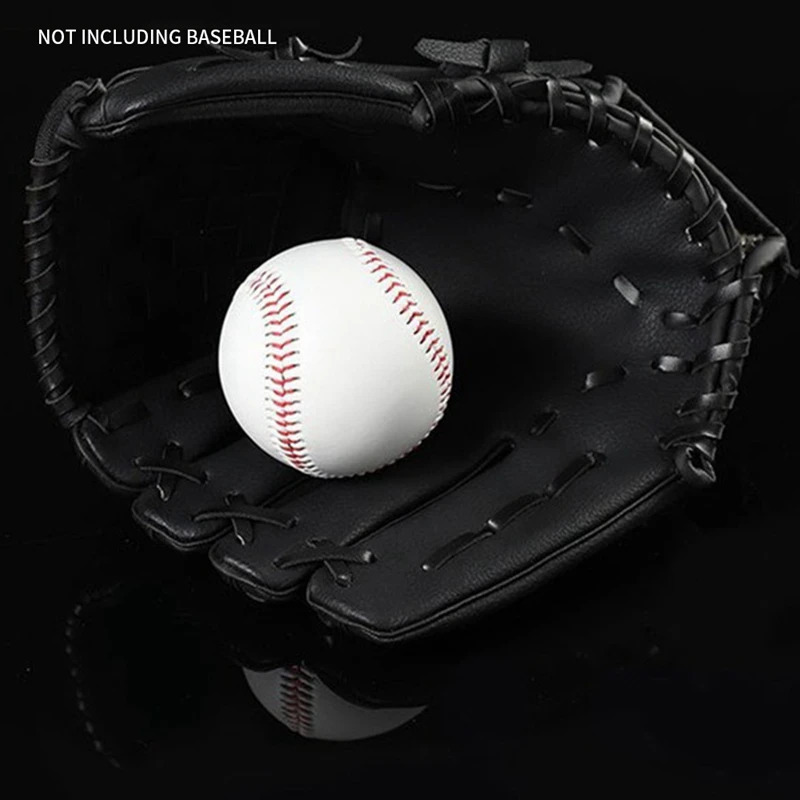 Outdoor Sports 2 Colors Baseball Glove Softball Practice Equipment Right Hand for Adult Man Woman TrainBlack 11.5 Inch 250704