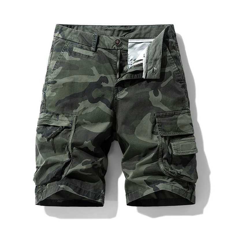 2025 American camouflage workwear shorts summer mens trendy brand outdoor sports trend loose five-quarter casual pants W250705