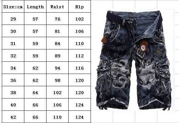 igh Quality Camouflage Loose Cargo Shorts for Men Summer Fashion Camo Shorts Multiple Pockets Cargo Pants for Men W250705