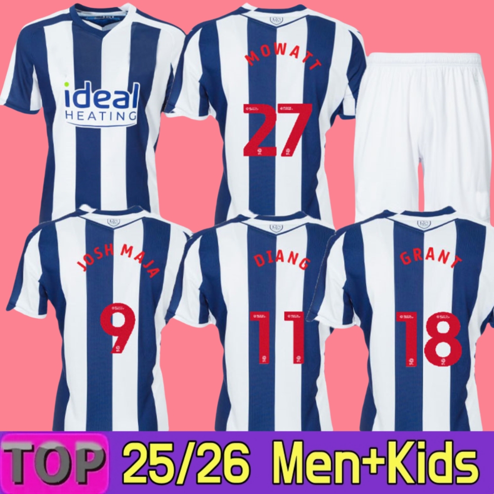 2025 2026 West Bromwich soccer jersey 25 26 HOME Josh Maja Diang Grant 125-Year Anniversary BARTLEY AJAYI DIKE DOBBIN Maillots Mowatt football shirts men kids kit
