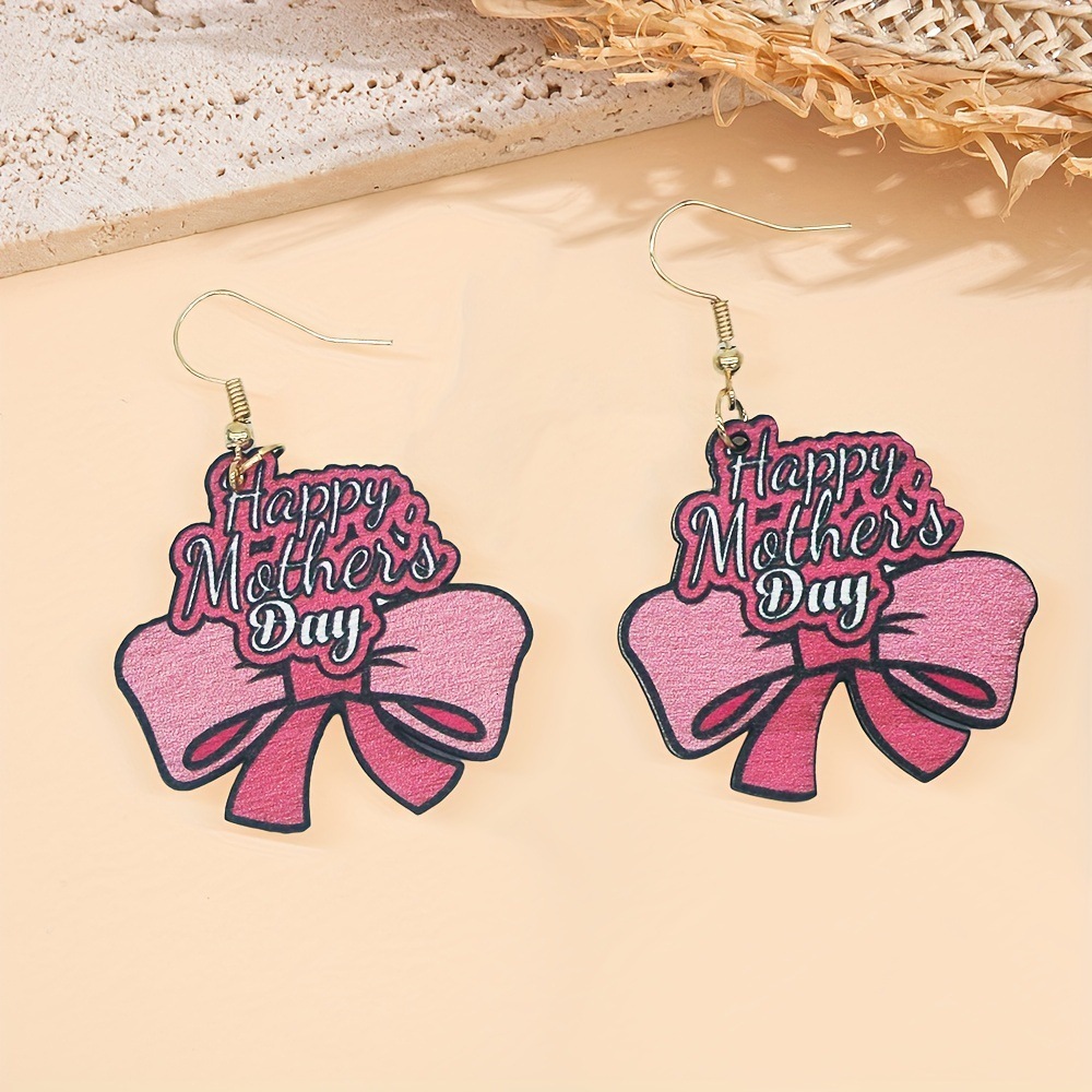 A Pair Of Pink Butterfly Mother's Day Fashion Personality Women's Earrings Ear Studs Celebration Gift