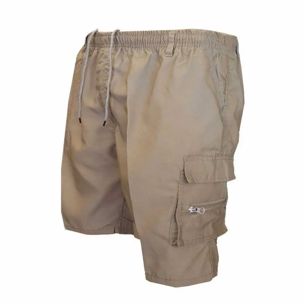 2025 New European Size Young Mens Casual Cargo Shorts Loose Summer Outdoor Sports Pants Pocket Zipper Camouflage Pants W250705