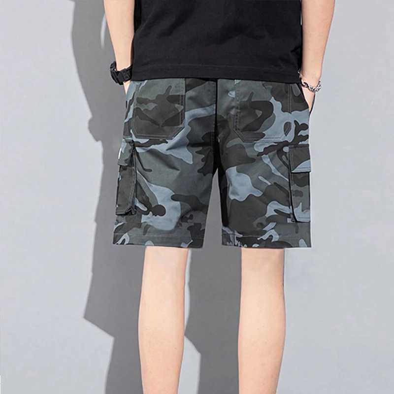 TRAF Trendy Camouflage Cargo Shorts for Men Comfortable Fit Stylish Design with Functional Pockets Perfect for Summer Trend W250705