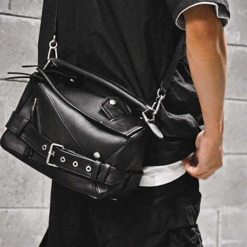 Pillow Women Texture Brand Large Capacity Commuter Punk Portable Motorcycle Bag Shoulder Side Pockets Crossbody Bags