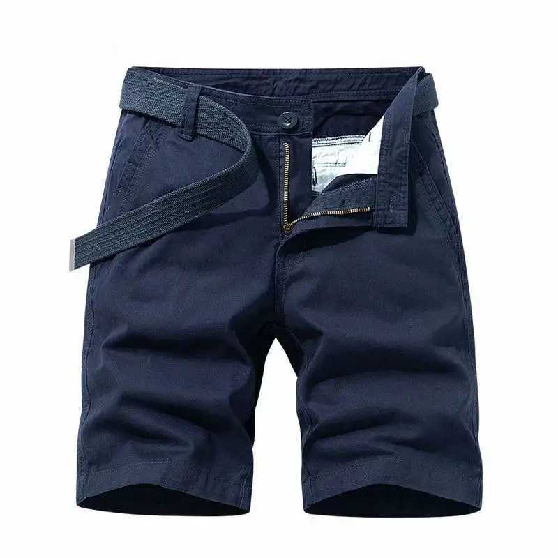 Casual Solid Color Zipper Button Mens Cargo Shorts Classic Pocket Loose Street Casual Straight Cylinder Summer Mens Short W250705