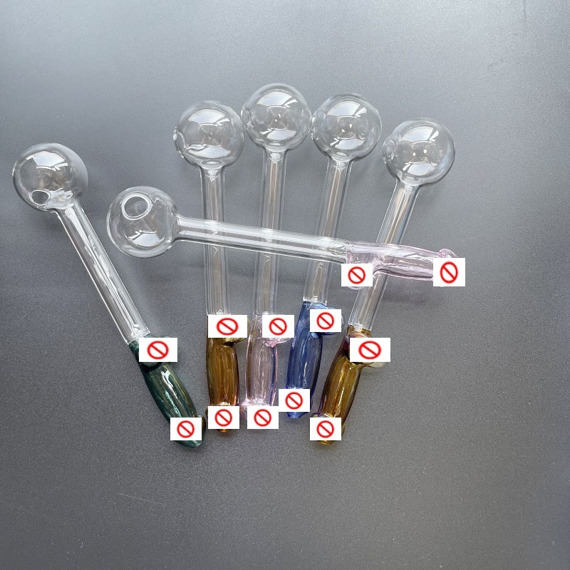 10Pcs 14cm Longth 30mm ball Funny glass pipe Pyrex Oil Burner Pipes 5.5Inch Smoking Hand Thick Smoking accessories