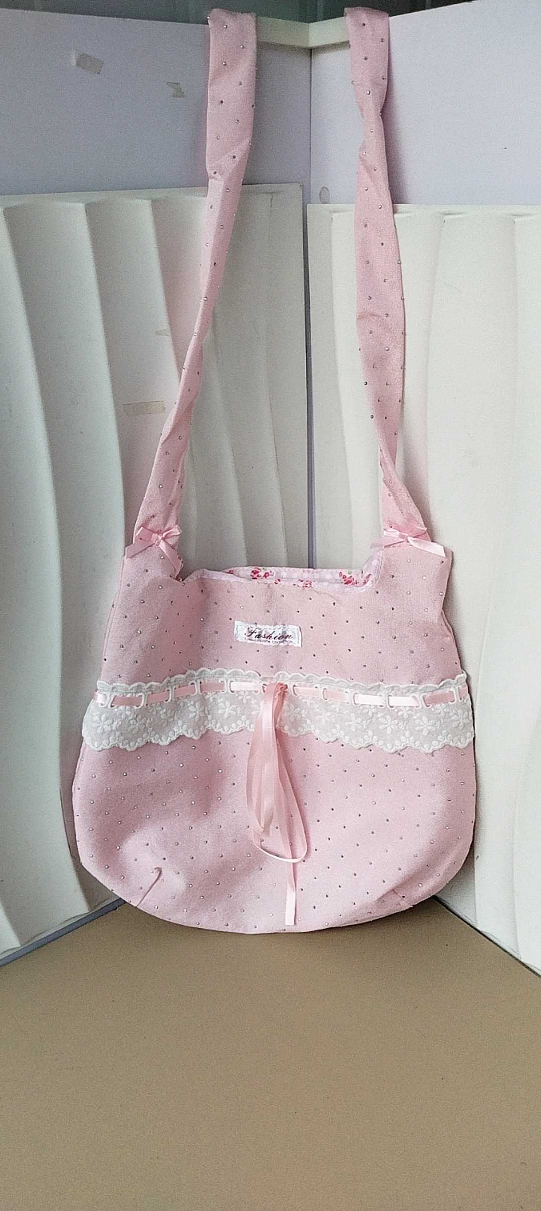 2024 New Womens Japanese Korean Bow Lace Shoulder Bag Large Capacity Casual Sweet Student Canvas Bags XJ250704