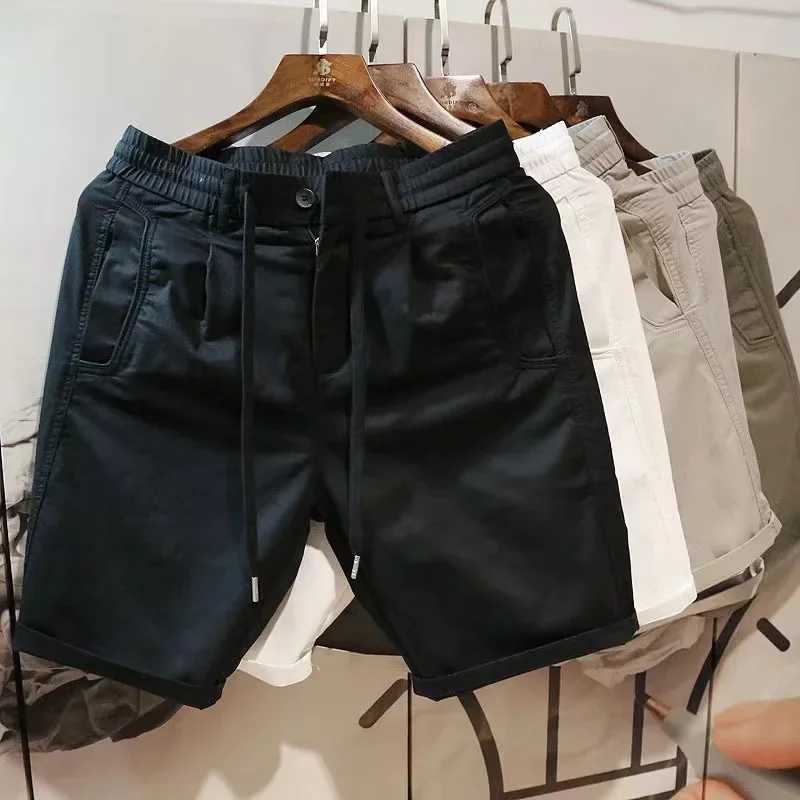 Drawstring Man Short Pants Black with Pockets Shorts for Men Off White Cotton No Designer Casual Korean Style W250705