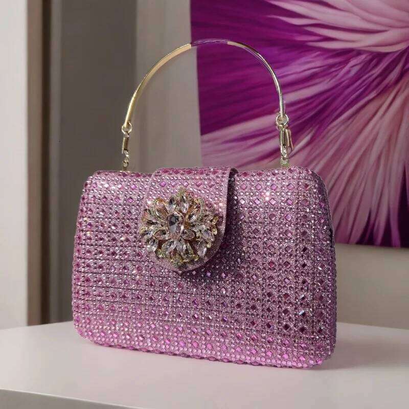 XIYUAN Lady Crystals Bags Women 2024 Sparkling Dia Evening Handbags Metal Clutch Purses And Handbag Wedding Purse