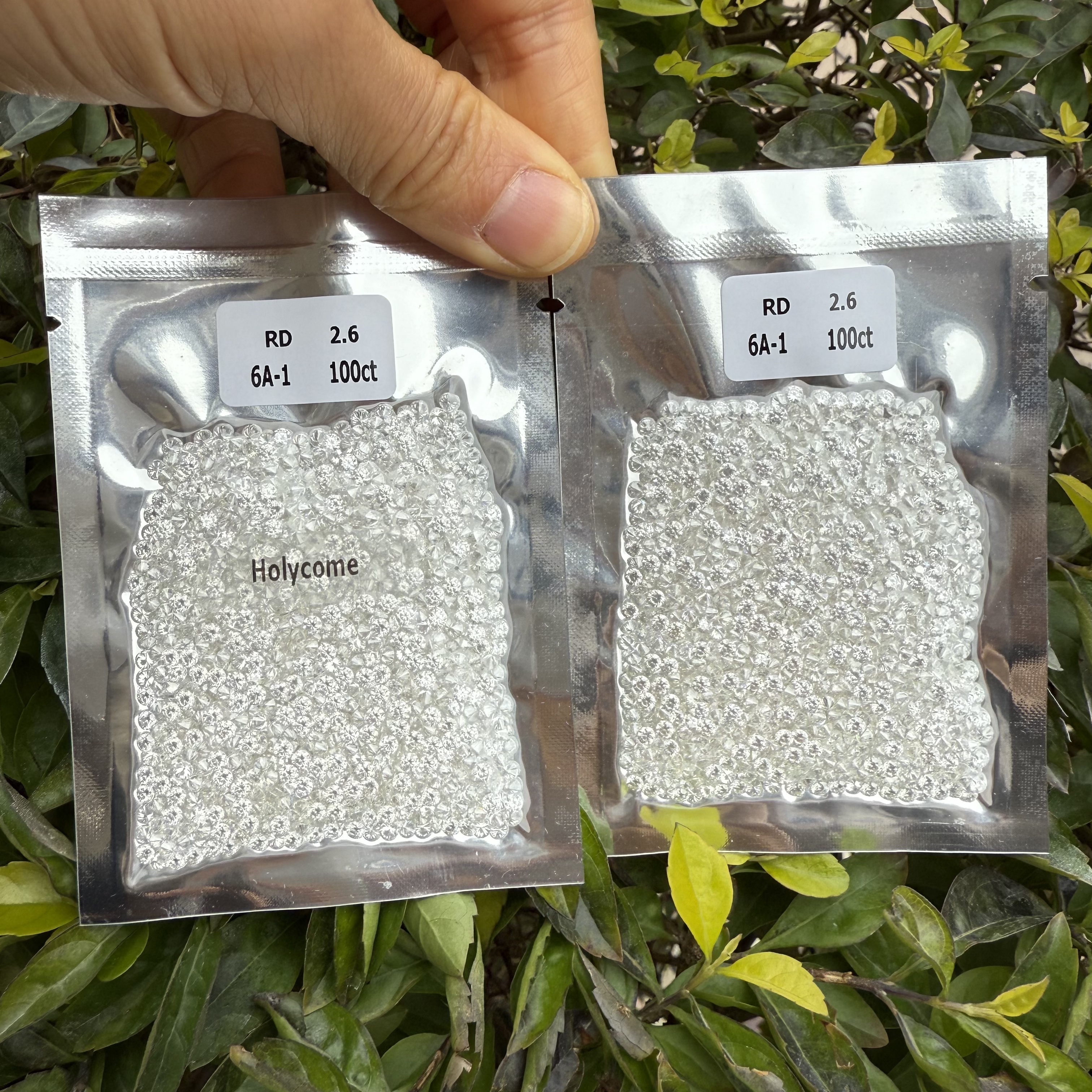 0.8mm-3mm Small Size Round Brilliant Cut Synthetic Moissanite Stones Loose Gemstone White 1mm 1.5mm 2mm D VVS Melee Moissanite Diamond for Jewelry Mak