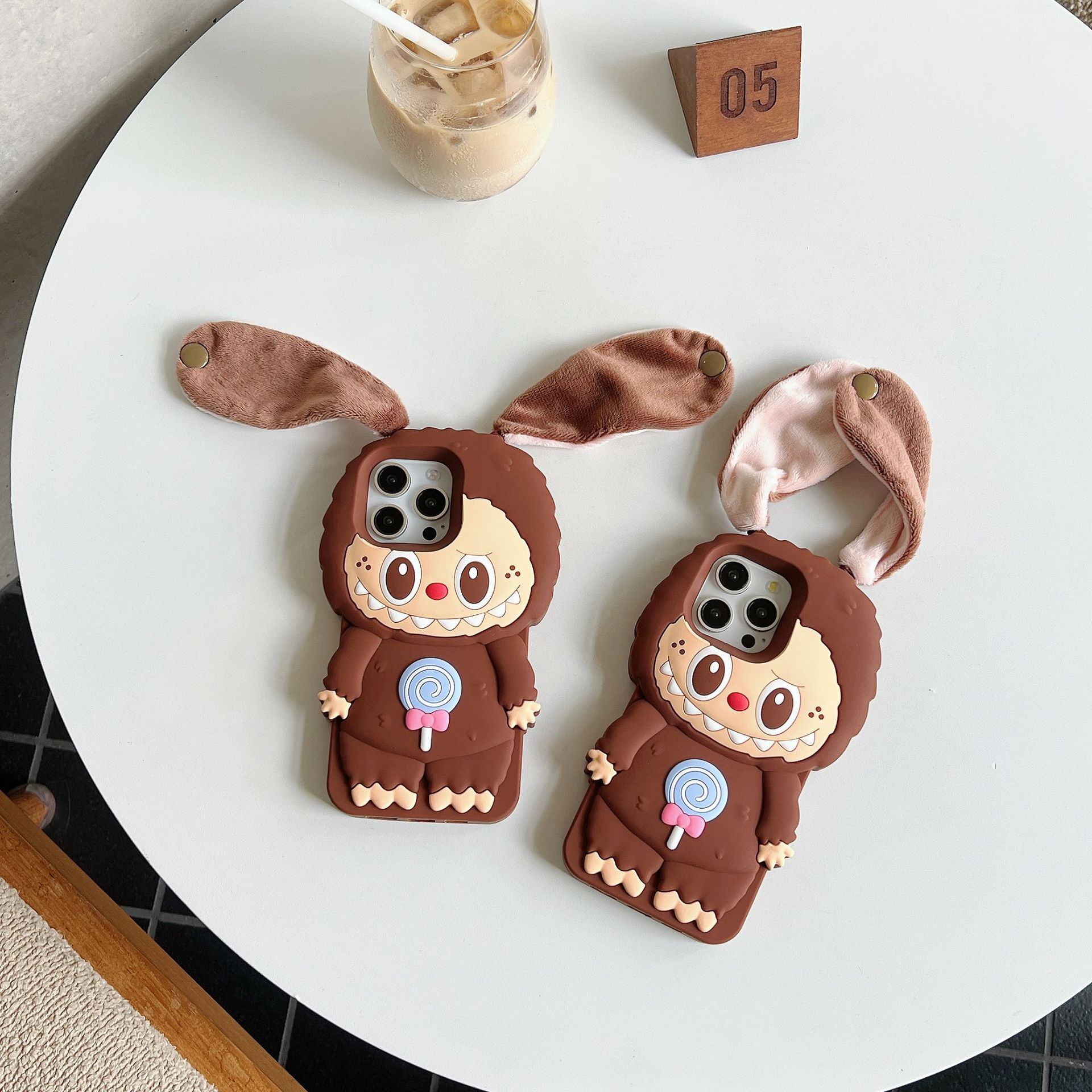 Internet Celebrity Labubu Compatible with iPhone 15/14 Max Apple 12 Phone Case 11 Japanese and Korean 13 3D Cute Female Style ddmythur