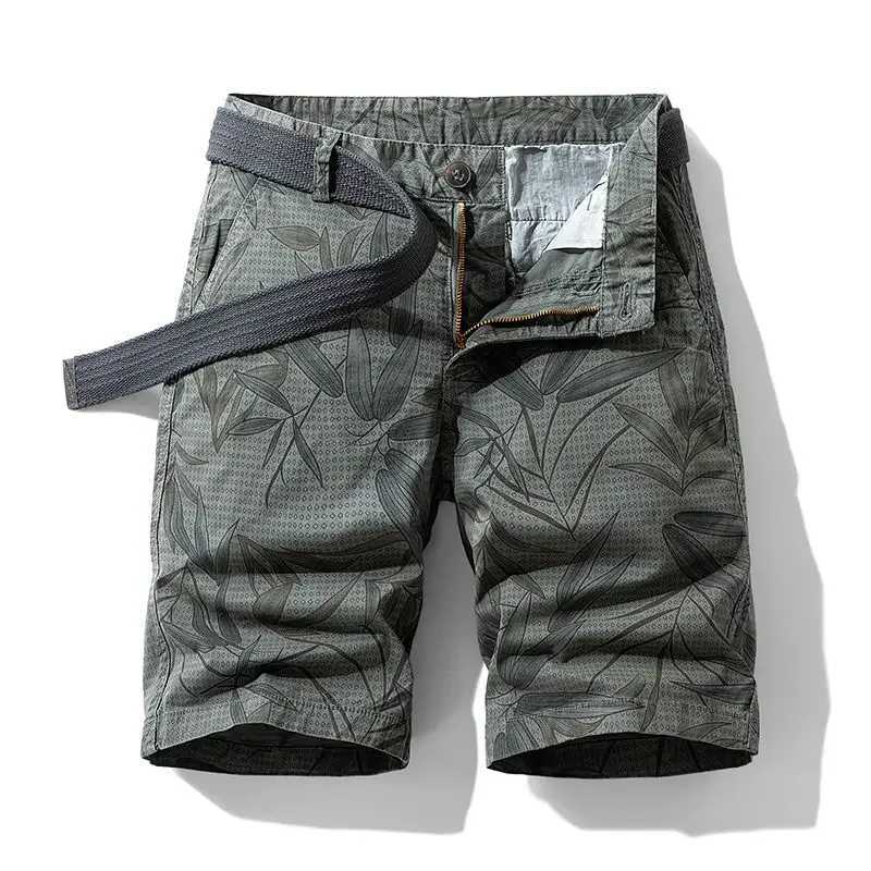 Short Pants for Men Half Baggy Multi Pocket Loose Camo Camouflage Bermuda Long Mens Cargo Shorts Wide Vintage Heavy White Cotton W250705