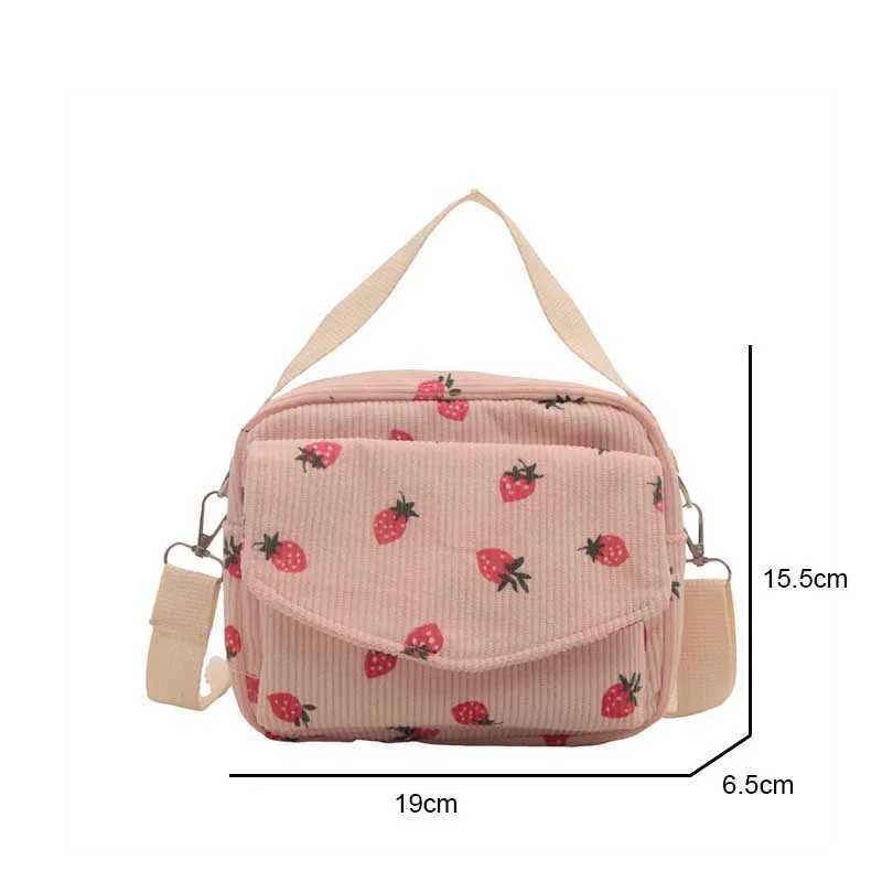 Corduroy Cartoon Shoulder Bag Large Capacity Trendy Crossbody Bag Adorable Shoulder Bag Female Shopping Work Date Party BagsXJ250704