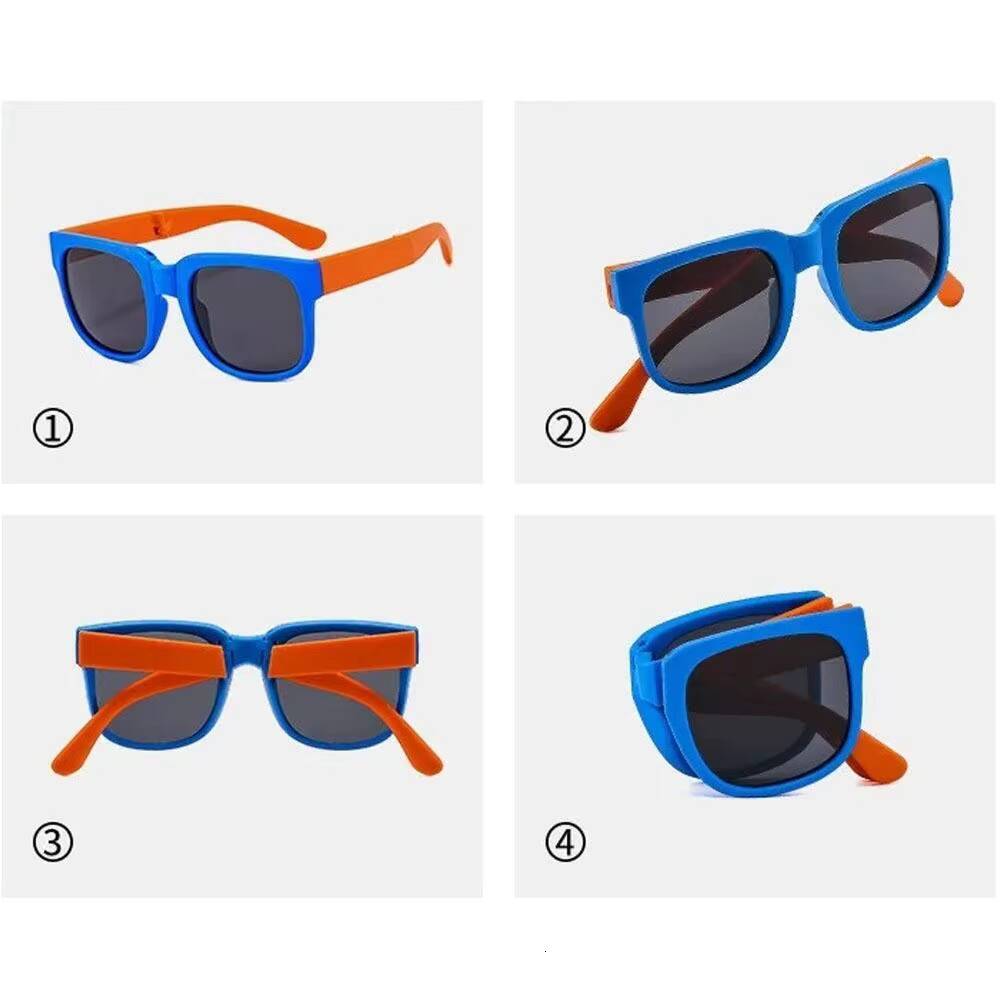 Kids Foldable Sunglasses Outdoor for Boys and Girls Travel Goggle Shades Vintage Square Frame UV Protection Sun Glasses ddmythur Z260305