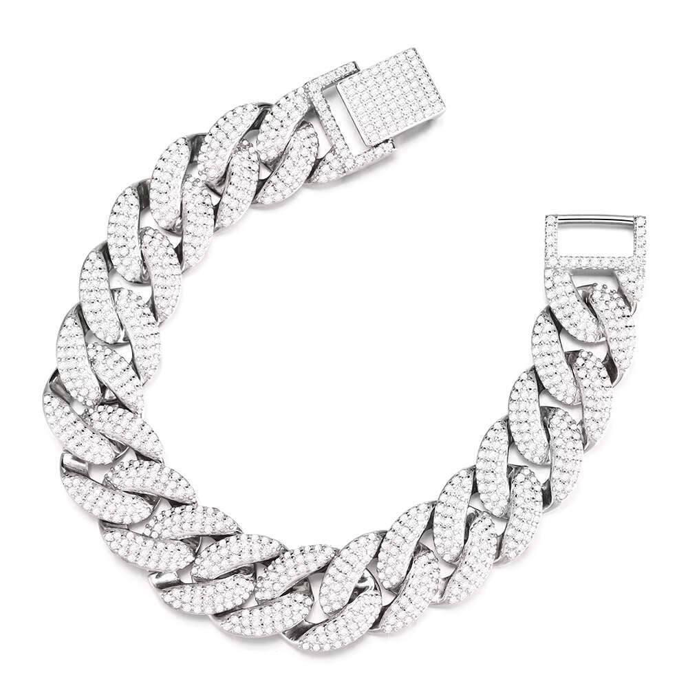 Wholesale Price Cuban Link Chain 925 Sterling Silver Cuban Bracelet