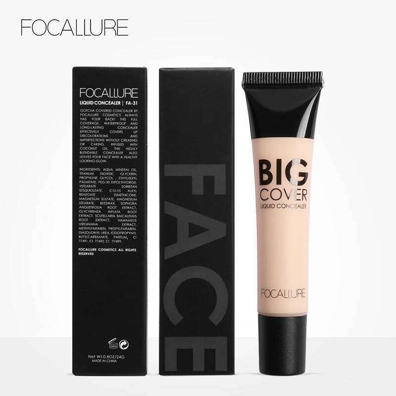 Wholesale FOCALLURE Waterproof High Coverage Face Concealer Cream Lasting Scar Acne Cover Moisturizing Liquid Foundation Makeup X2507