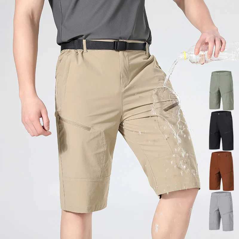 Mens Tactical Shorts Man With Multi Pockets Casual Durable Waterproof Cargo Hiking for Outdoor Trekking Army Clothing Baggy W250705