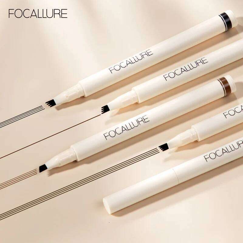 Wholesale FOCALLURE 4 Forks Eyebrow Pencil Ultra-fine Waterproof Long Lasting Natural Eye Brow Tattoo Tint Enhancers Cosmetics X25070