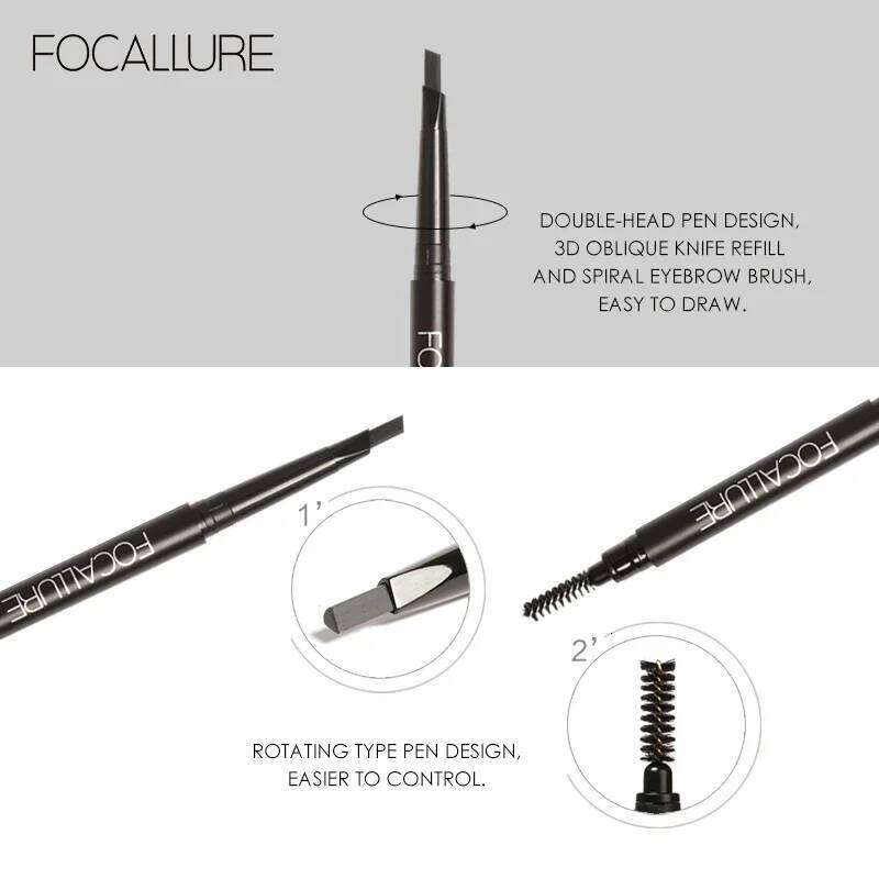 Focallure Wholesale Eyebrow Pencil 3 Colors Brow Pen Professional Eye Makeup Eyebrows Enhancer Tools X250705