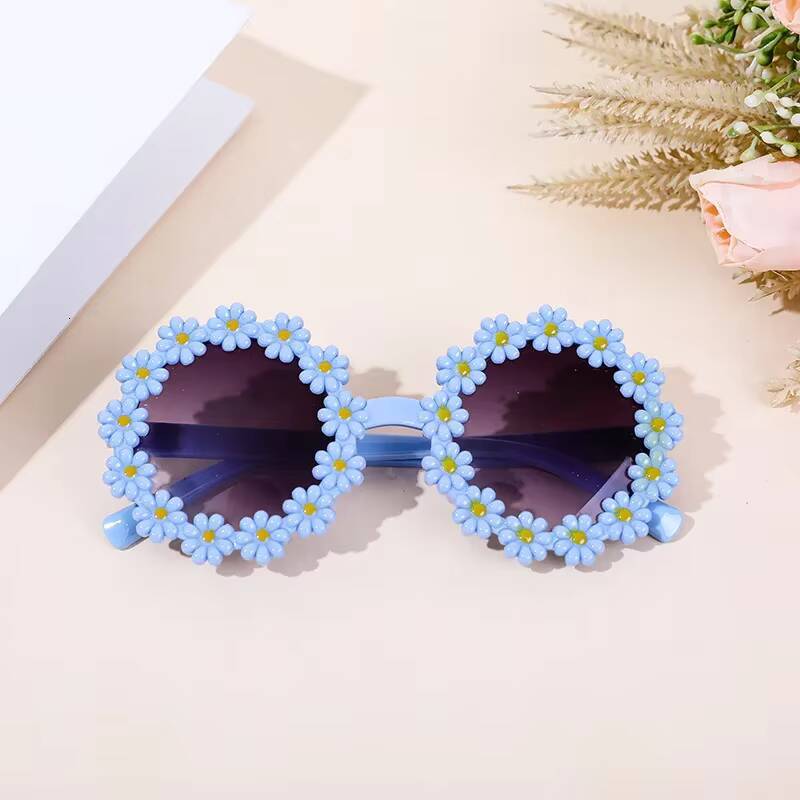 Fashion Kids Round Flower Lovely Children Daisy Sunglasses Girls Boys Sport Shades Outdoor Sun Protection Eyewear ddmythur Z260305