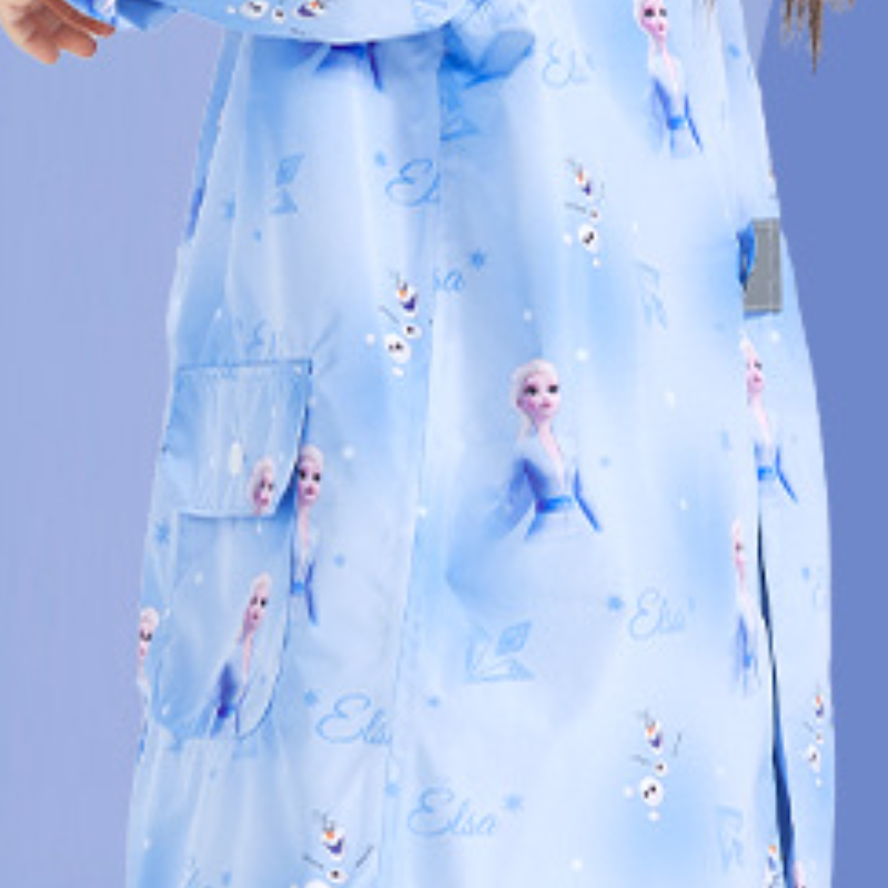 Disney boys and girls raincoat children's raincoat PU adhesive Elsa girl baby student raincoat little girl raincoat wind and rain comfortable sof