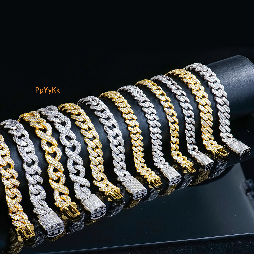 Luxury Hip Hop Jewelry Moissanite Necklace Cuabn Bracelet GRA Certified Men 925 Sterling Silver Fashion High Quality Iced Out Cuban Link Chain