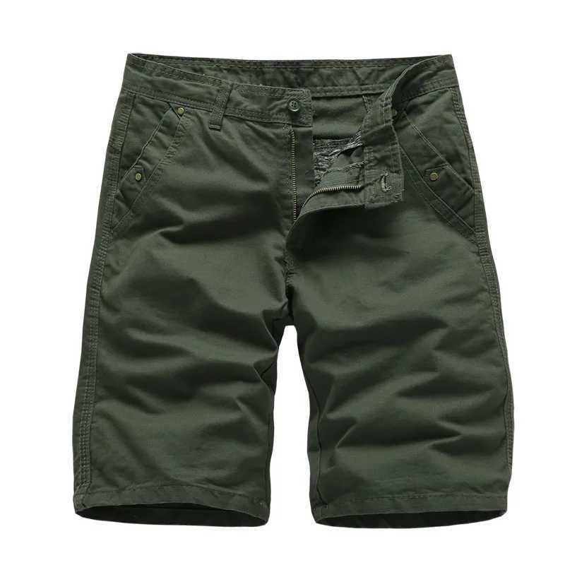 2023 Brand New Mens Cargo Shorts High Quality Black Military Short Pants Men Cotton Solid Casual Beach Shorts Men Summer Bottom W250705