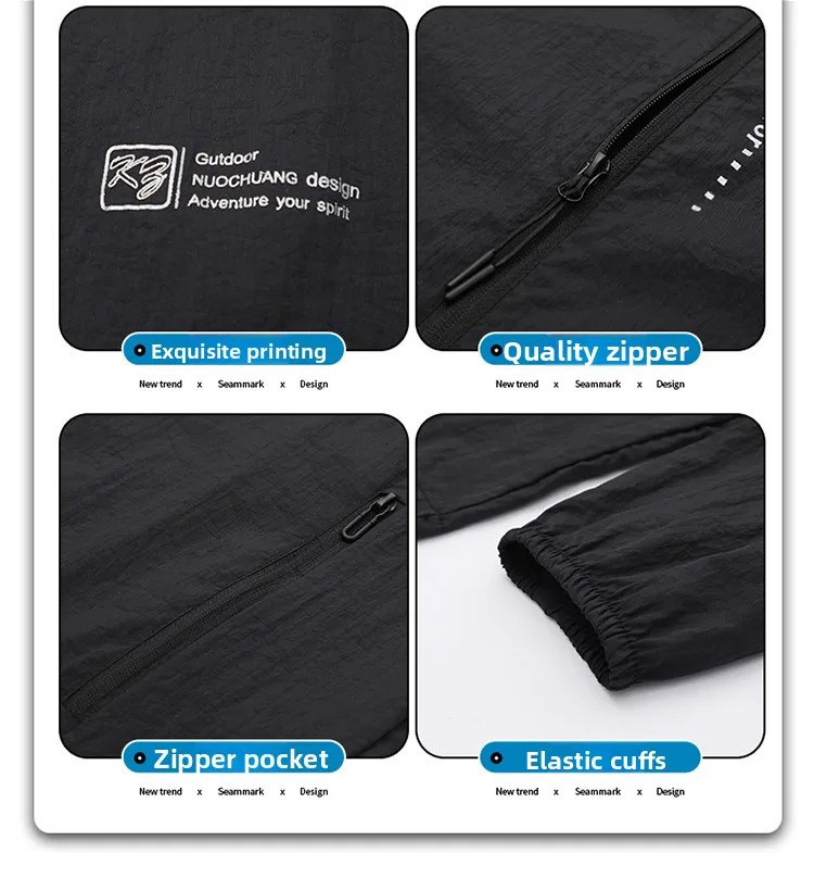 Summer mens jacket sunscreen ice silk breathable skin clothes light and thin quickdrying UVproof men 250624