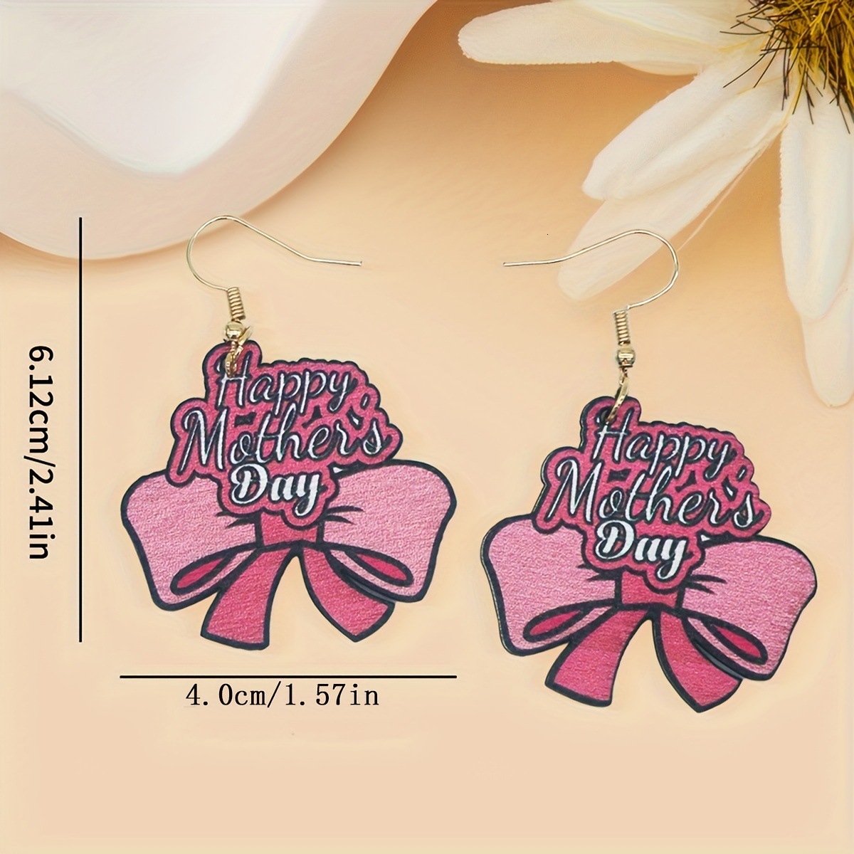 A Pair Of Pink Butterfly Mother's Day Fashion Personality Women's Earrings Ear Studs Celebration Gift