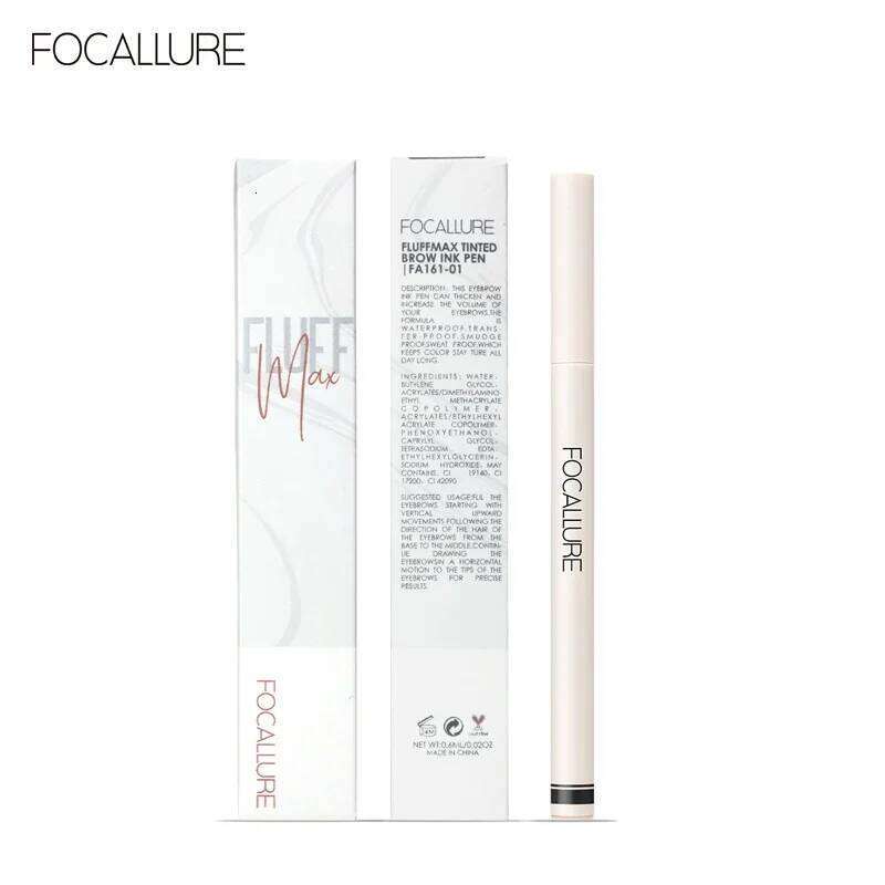 FOCALLURE Wholesale 4 Fork Tip Pencil Cosmetics Long Lasting Natural Dark Brown Liquid Eyebrow Pen Professional Makeup X250705