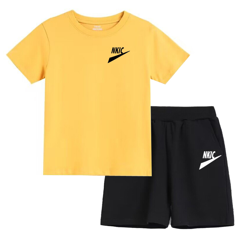 Summer Baby Pink Clothes Set Breathable Sport Football Jogging T-Shirts And Shorts 2PCS Suit Children Boy Cotton Brand Tracksuits 2-13 Years
