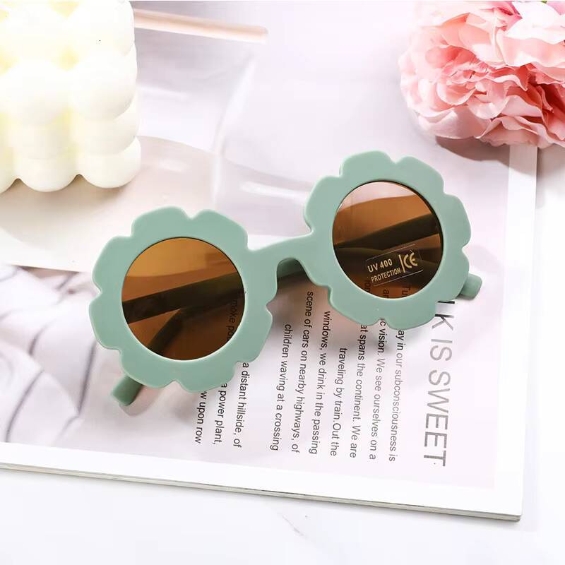 2-10 Years Children Sunglasses Flower Round Cute Kids Sun Glasses for Boys Girls UV400 Protection Baby Lovely Candy Eyeglass ddmythur Z260305