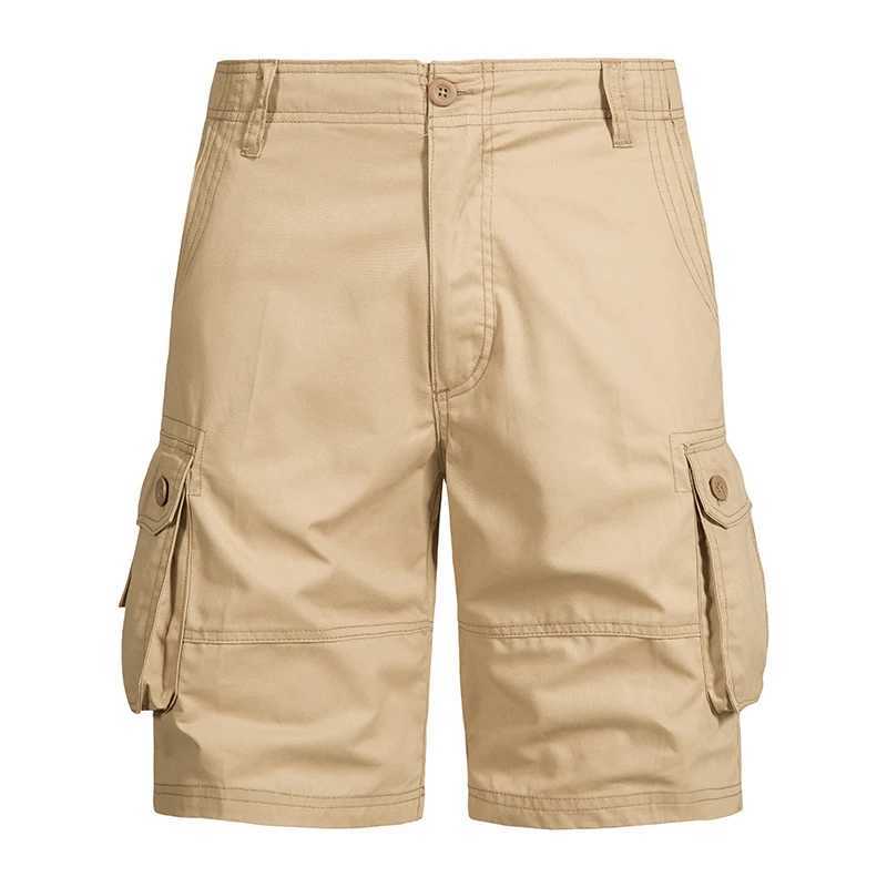 Men Casual Cargo Shorts Summer Cotton Work Shorts Big Pocket Large Size Straight Leg Men Utility Half Short Pants W250705