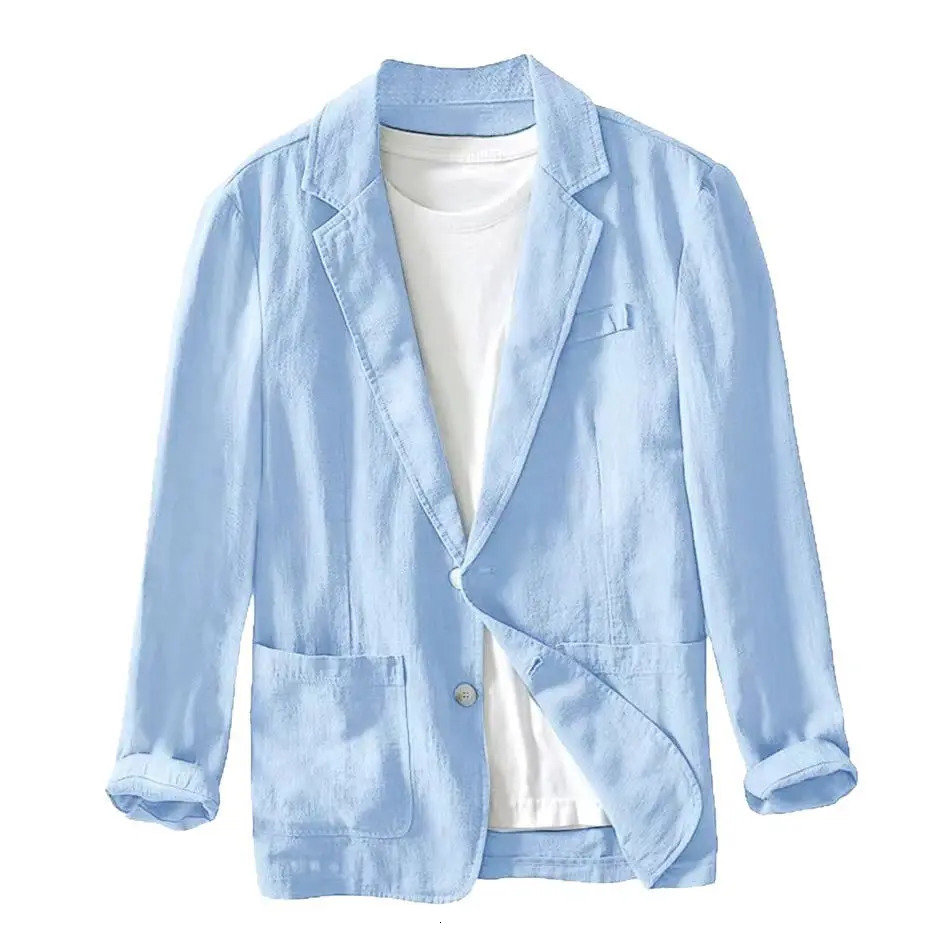 Men Blazers Turn Down Collar Suits Casual Blazer Single Breasted Jackets Long Sleeve Outerwear Cardigan Pockets Solid Button 250628