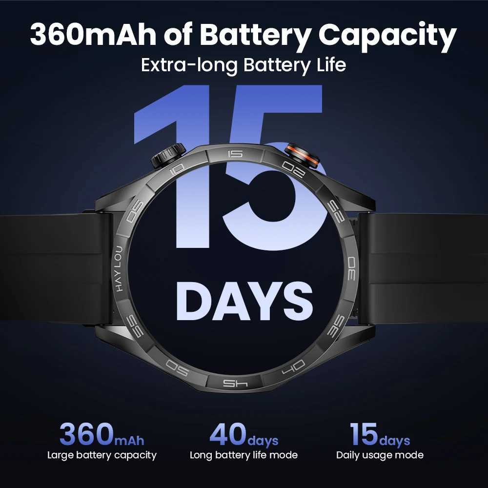 Haylou Solar 5 Voice Calling Smartwatch 1.58 AMOLED Display 60Hz Smart Watch 24H Health Monitoring Sports Smartwatch for Men XJ250705