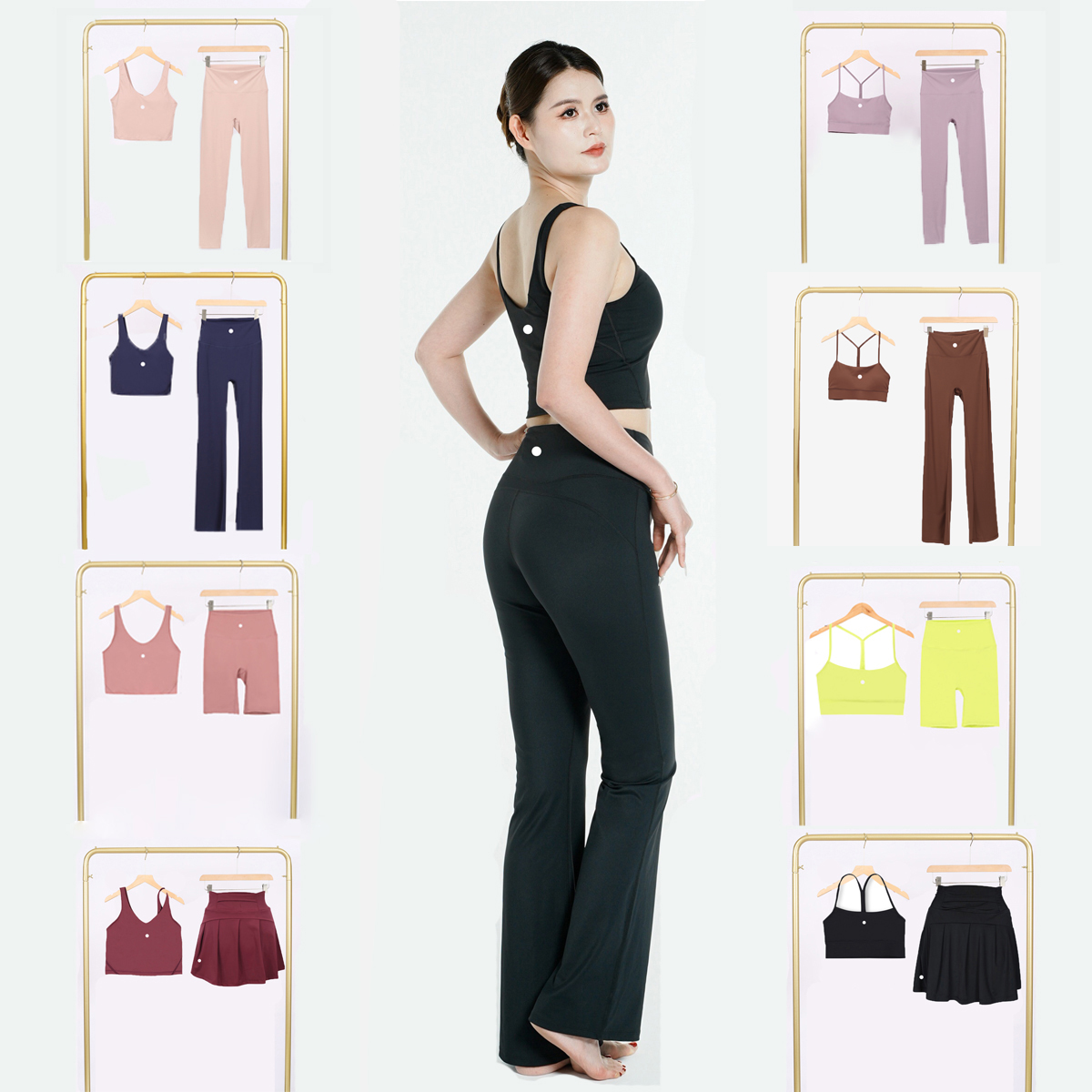 Designer yoga set women's 2-piece set sportswear style gym top U-shaped and Y-shaped bra leggings fitness sportswear yoga wear jogger