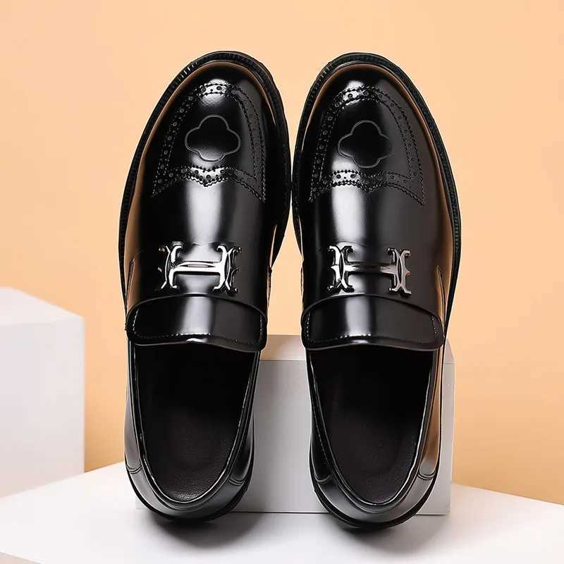 Size 38-48 Designer Mens Shoes Loafers Formal Brogues Mens Dress Shoes Elegant Black Burgundy Mens Mens Shoes W250705