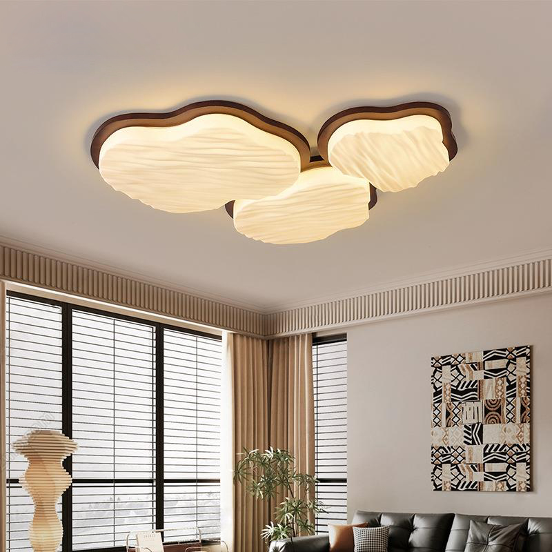 Full Spectrum LED Walnut Pendant Lamp - Classic Solid Wood Interior Lighting for Bedrooms Fixtures Antique Design for Reading Room Illumination