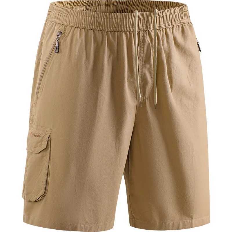 6XL Cargo Shorts Men Sports Multi Pocket Shorts Cotton Summer Casual Short Pants Plus Size Fashion Solid Drawstring Shorts W250705