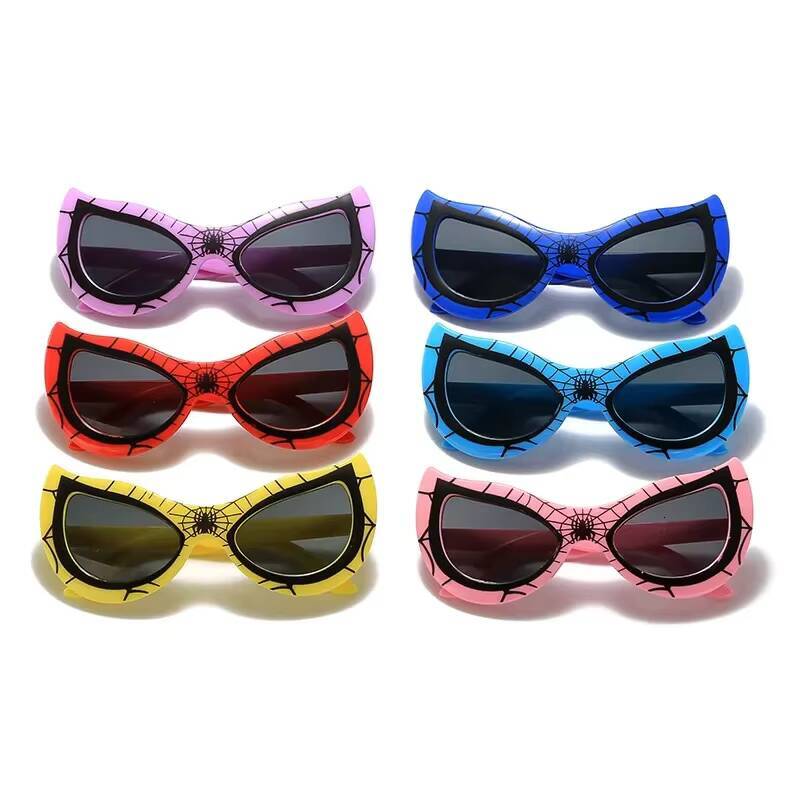 Kids Spider Sunglasses Boy Girl Cat Eye Flexible Sun Glasses UV400 Anti UVA UVB Sunshades Outdoor Goggles ddmythur Z260305