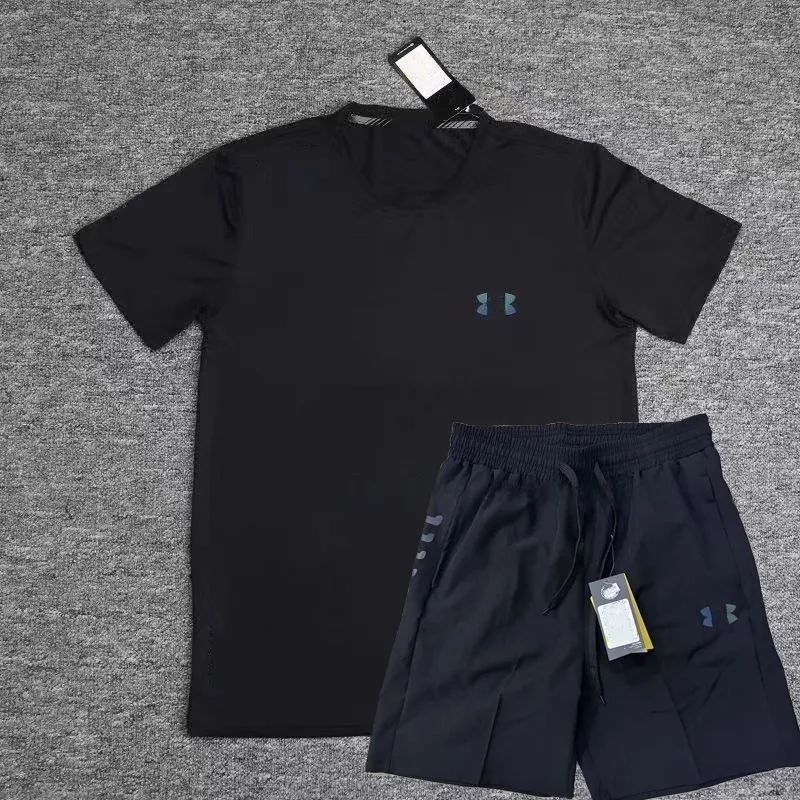 Mens Shirt Designer tracksuits gym shorts set Quick Drying T-shirt Sports Short Sleeve Running Fitness Basketball Sportswear Graphic tshirt shorts hip hop pant