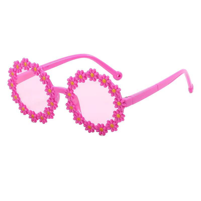 Kids Daisy Flower Sunglasses Colorful Beach Shades for Girls Boys Outdoor Photography Fashion Accessories with Floral Decor ddmythur Z260305