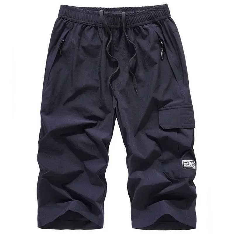 Mens Summer Quick Dry 3/4 Pants Lightweight Capri Shorts Hiking Fishing Travel Casual Cargo Shorts Pants Men Gym Shorts 7XL 8XL W250705