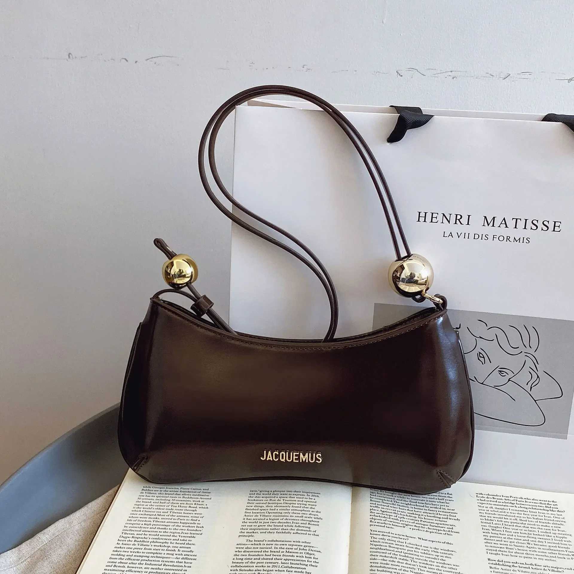 2025 Trendy! Spring/Summer Small Armpit Bag - Solid Color Soft Leather Shoulder/Crossbody/Handheld Stylish Essential Y250705