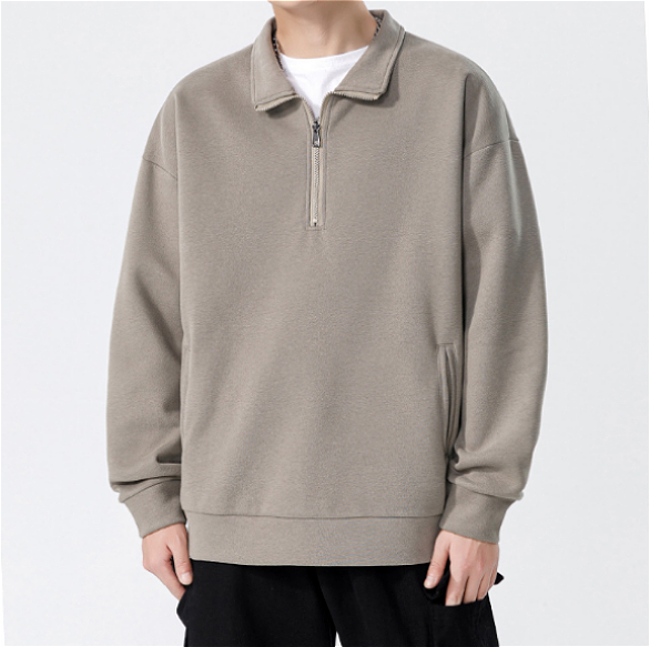 174 Turtleneck Sweatshirt for Men Autumn and Thickened Loose Trendy Solid